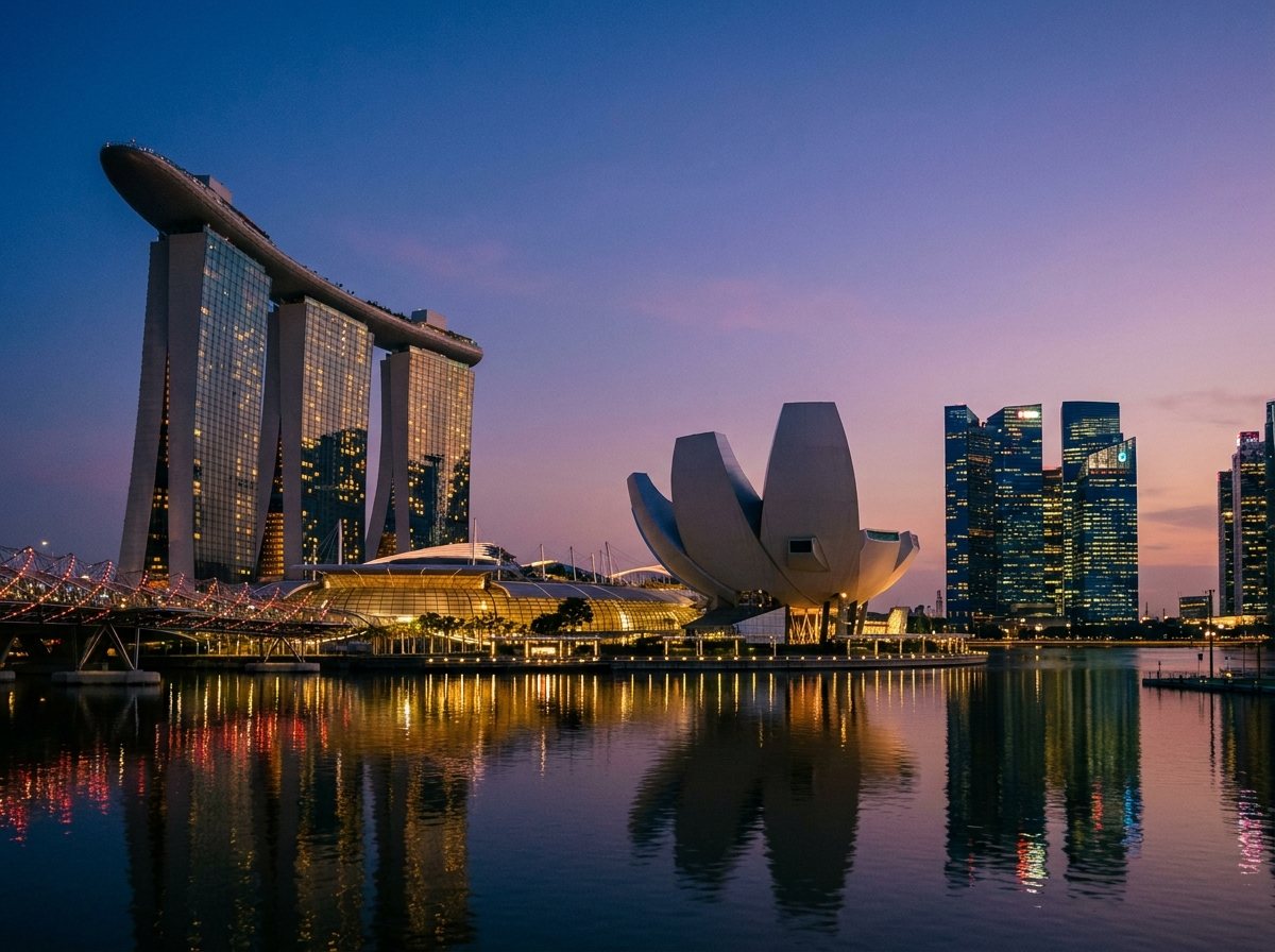 Singapore at dusk